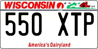 WI license plate 550XTP