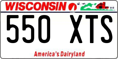 WI license plate 550XTS