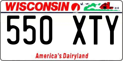 WI license plate 550XTY