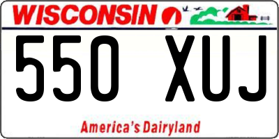 WI license plate 550XUJ