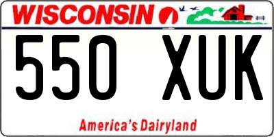 WI license plate 550XUK
