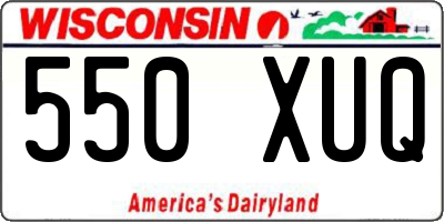 WI license plate 550XUQ