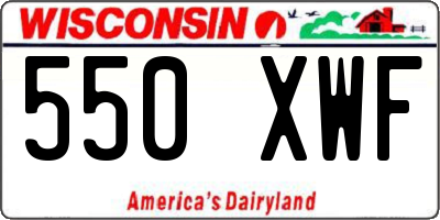 WI license plate 550XWF