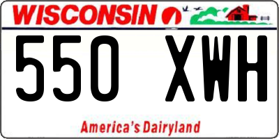 WI license plate 550XWH