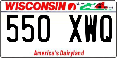 WI license plate 550XWQ