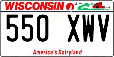 WI license plate 550XWV