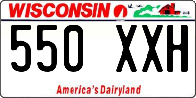 WI license plate 550XXH