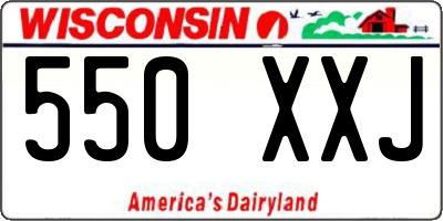 WI license plate 550XXJ