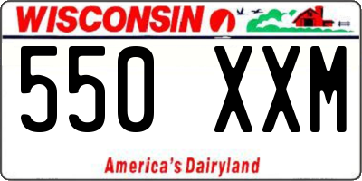 WI license plate 550XXM