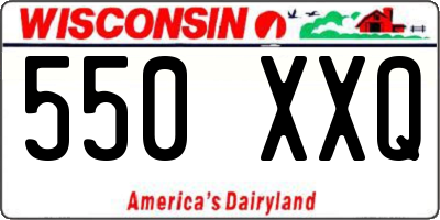 WI license plate 550XXQ