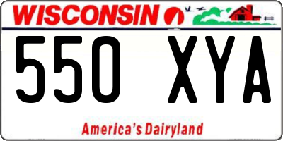 WI license plate 550XYA