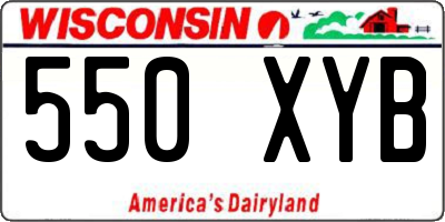 WI license plate 550XYB