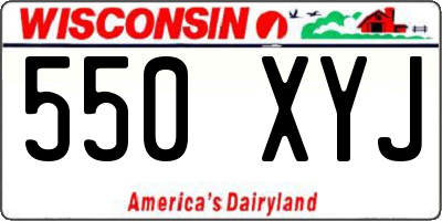 WI license plate 550XYJ