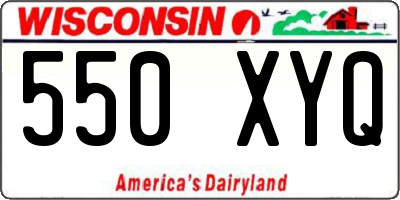 WI license plate 550XYQ
