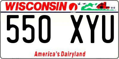 WI license plate 550XYU