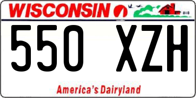 WI license plate 550XZH