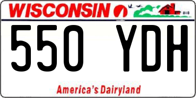 WI license plate 550YDH