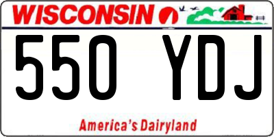 WI license plate 550YDJ