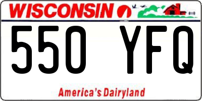 WI license plate 550YFQ