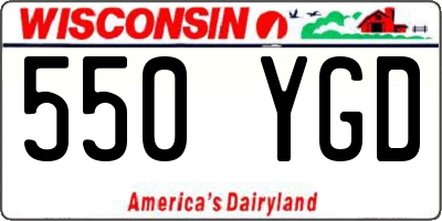 WI license plate 550YGD