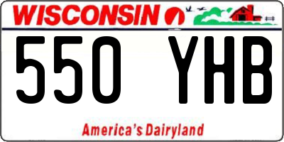 WI license plate 550YHB