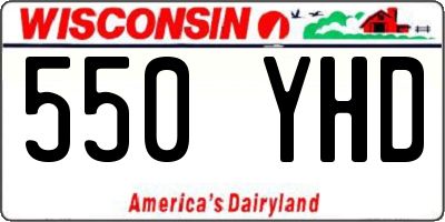 WI license plate 550YHD