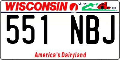 WI license plate 551NBJ