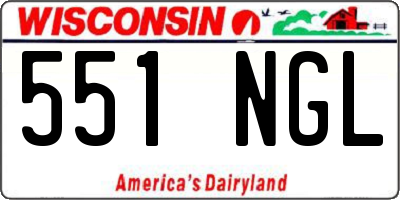 WI license plate 551NGL