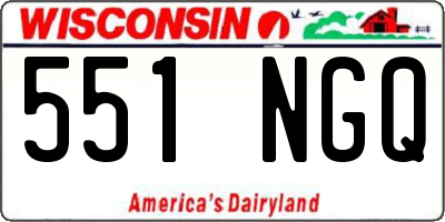 WI license plate 551NGQ