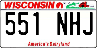 WI license plate 551NHJ