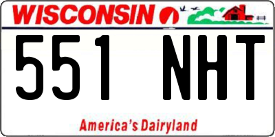 WI license plate 551NHT