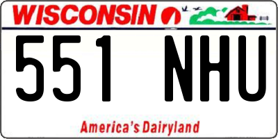 WI license plate 551NHU