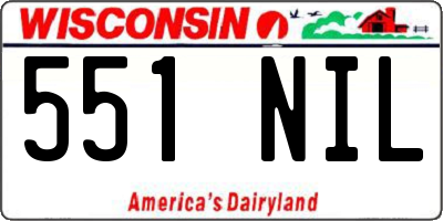 WI license plate 551NIL