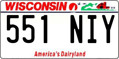 WI license plate 551NIY