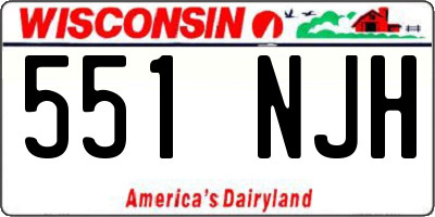 WI license plate 551NJH