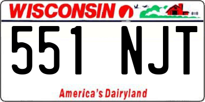 WI license plate 551NJT