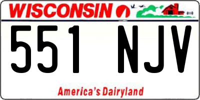 WI license plate 551NJV