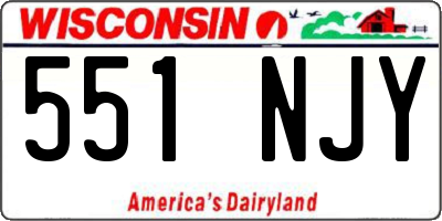 WI license plate 551NJY
