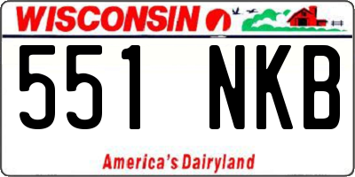 WI license plate 551NKB