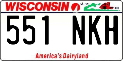 WI license plate 551NKH