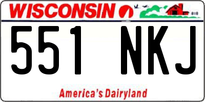 WI license plate 551NKJ