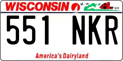 WI license plate 551NKR