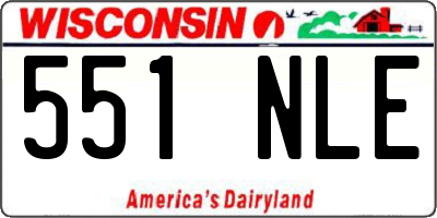 WI license plate 551NLE