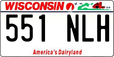 WI license plate 551NLH
