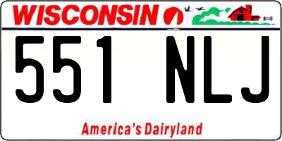 WI license plate 551NLJ