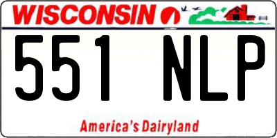 WI license plate 551NLP