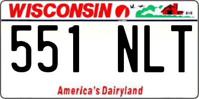 WI license plate 551NLT