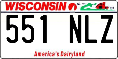 WI license plate 551NLZ