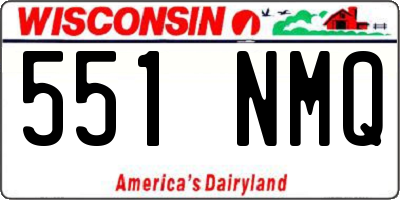 WI license plate 551NMQ