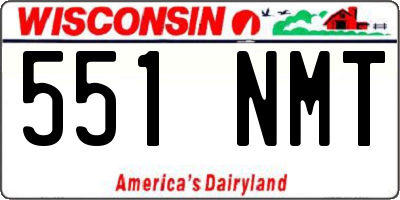 WI license plate 551NMT